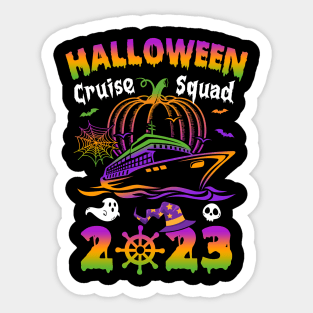 Halloween Cruise Squad 2023 Pumpkin Spooky Season Family Sticker